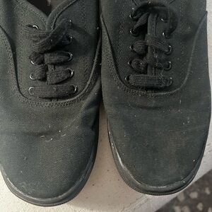 Black canvas shoes